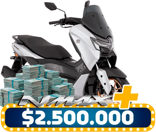 Yamaha NMAX 2027 y $2.500.000 en efectivo