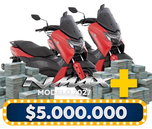 2 Yamaha NMAX 2027 y $5.000.000 en efectivo